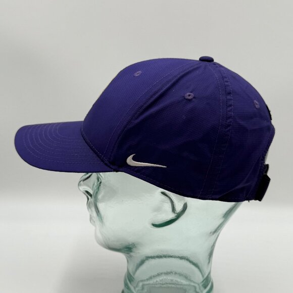 Nike Dri-Fit Club Cap James Madison University JMU Hat Strapback Size M/L Purple - Picture 2 of 13